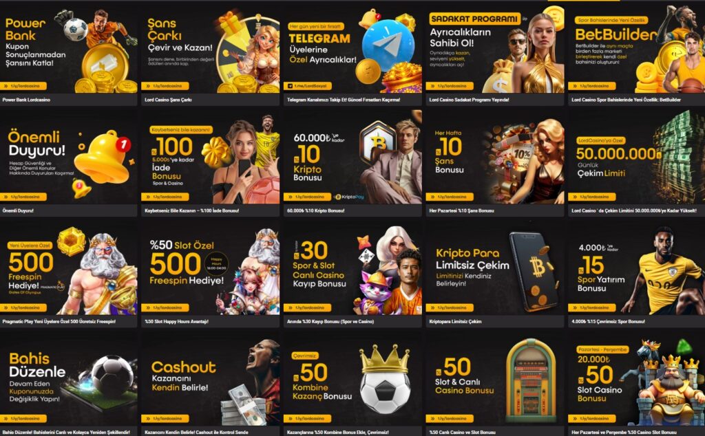 Lordcasino bonusları
